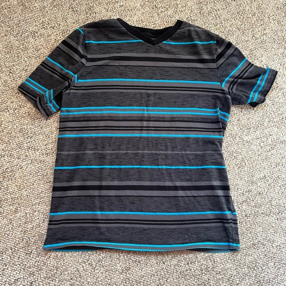 💛5/$25💛 Tony Hawk Striped V-neck T-shirt, size lge, good condition (see note) - Picture 1 of 3